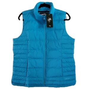 Lands' End 600 Fill Down Puffer Gilet Vest Gorpcore Hiking Outdoor Packable NWT